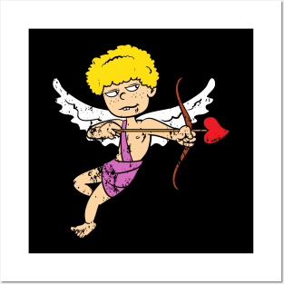 Retro Vintage Grunge Valentine's Day Cupid Posters and Art